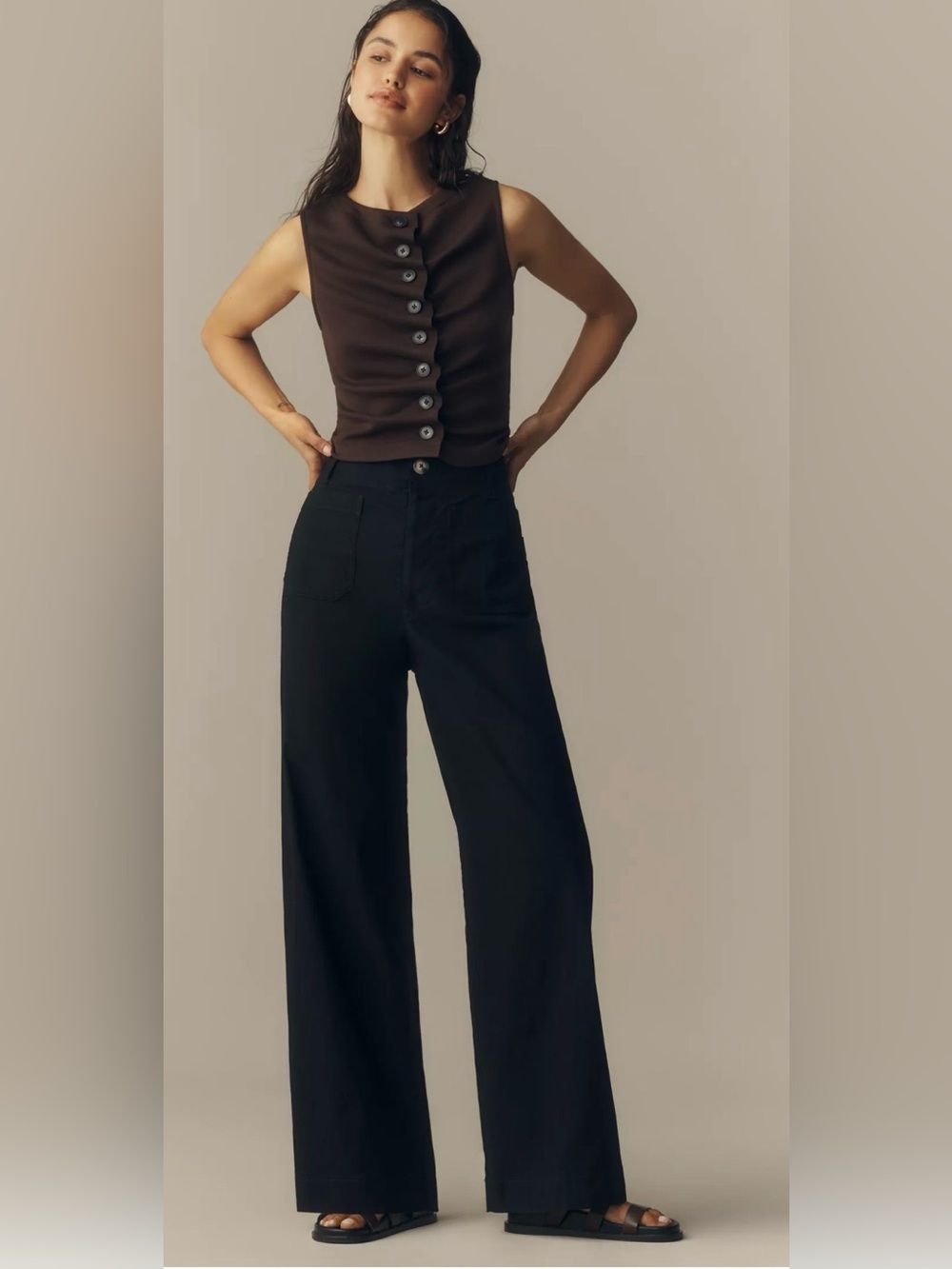 Anthropologie Maeve Colette High Rise Wide Leg Pants